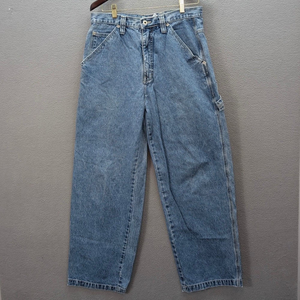 Arizona Jean Co Carpenter‎ Pants Mens 34x32 Blue Relaxed Fit Cotton Utility Y2K